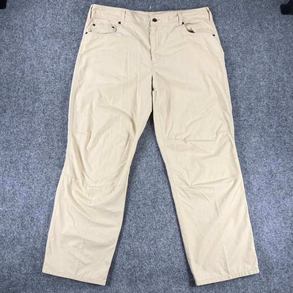 Orvis Trout Bum Chino Pants Men's 38x29 Beige Cotton Nylon Straight Fit Khaki